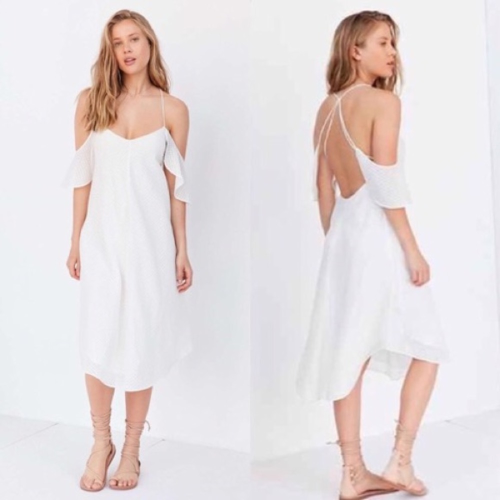 White Silence + Noise Ella cold shoulder midi